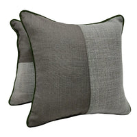 Grey and Blue Dual Tone Pillow Covers (16x16, Set of 2)