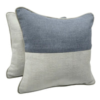Light Grey Dual Tone Pillow Covers (16x16, Set of 2)