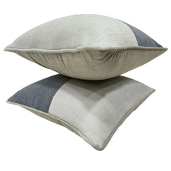 Light Grey Dual Tone Pillow Covers (16x16, Set of 2) - Hover Image