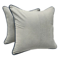 Soft Grey Minimalist Pillow Covers (16x16, Set of 2)