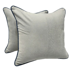 Soft Grey Minimalist Pillow Covers (16x16, Set of 2)