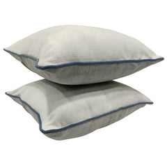 Soft Grey Minimalist Pillow Covers (16x16, Set of 2) - Hover Image