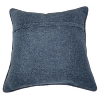 Blue Leather and Velvet Dual Tone Pillow Covers (16x16, Set of 2) |  ZIPCushions