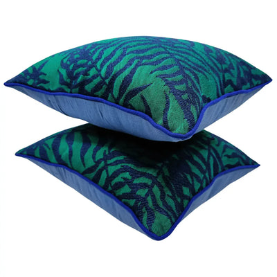 Tropical Leaf Pattern Cushion Covers (16x16, Set of 2) - Alternate image