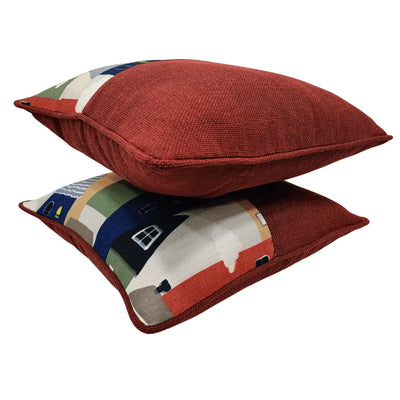 Rustic Charm Printed Cushion Covers (16x16, Set of 2) - Alternate image