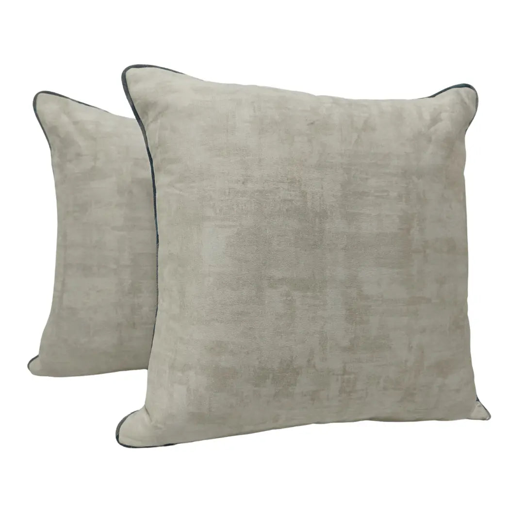 Velvet Contrast Pillow Covers (18x18, Set of 2) | ZIPCushions