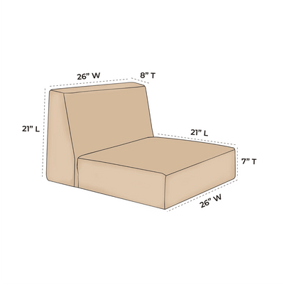 OW Lee Creighton Replacement Modular Lounge Chair Cushions (Seat and back)