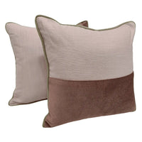 Elegant Dual Tone Accent Pillow Covers(16x16, Set of 2)