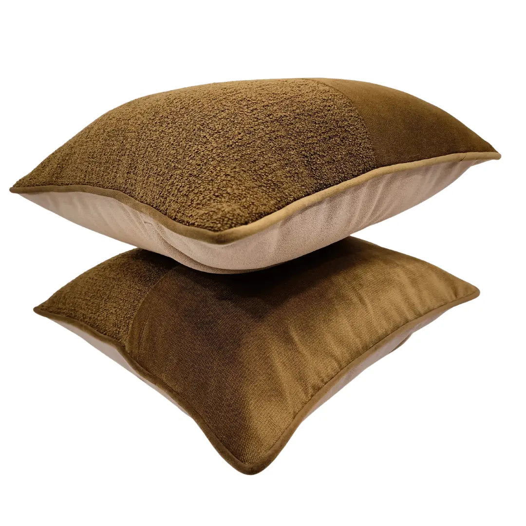Brown Dual-Tone Pillow Covers (16x16, Set of 2) |  ZIPCushions