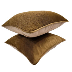 Brown Dual-Tone Pillow Covers (16x16, Set of 2) - Hover Image