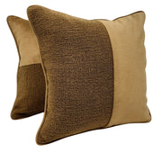 Brown Dual-Tone Pillow Covers (16x16, Set of 2) | ZIPCushions