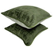 Deep Green Velvet Luxe Pillow Covers (16x16, Set of 2) | ZIPCushions