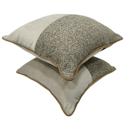 Modern Textured Dual-Tone Pillow Covers (16x16, Set of 2) - Alternate image