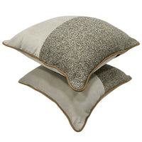 Modern Textured Dual-Tone Pillow Covers (16x16, Set of 2)