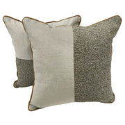 Modern Textured Dual-Tone Pillow Covers (16x16, Set of 2) | ZIPCushions