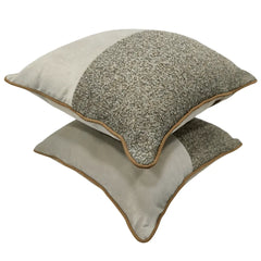Modern Textured Dual-Tone Pillow Covers (16x16, Set of 2) - Hover Image