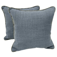 Muted Blue Textured Pillow Covers (16x16, Set of 2) |  ZIPCushions