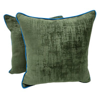 Green & Yellow Double Tone Pillow Covers (16x16, Set of 2) |  ZIPCushions