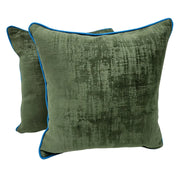 Green & Yellow Double Tone Pillow Covers (16x16, Set of 2) | ZIPCushions