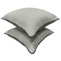 Elegant Light Gray Pillow Covers (16x16, Set of 2)