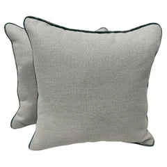 Elegant Light Gray Pillow Covers (16x16, Set of 2)