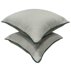 Elegant Light Gray Pillow Covers (16x16, Set of 2) - Hover Image