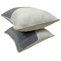 Ivory & Grey Pillow Covers (16x16, Set of 2)