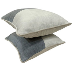Ivory & Grey Pillow Covers (16x16, Set of 2) - Hover Image