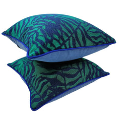 Green & Blue Botanical Pillow Covers (16x16, Set of 2) - Hover Image