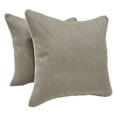 Herringbone Light Brown Pillow Covers (16x16, Set of 2)