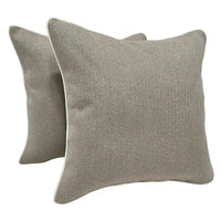 Herringbone Light Brown Pillow Covers (16x16, Set of 2)