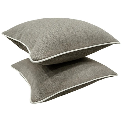 Herringbone Light Brown Pillow Covers (16x16, Set of 2) - Alternate image