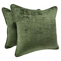 Olive Green Textured Pillow Covers (16×16, Set of 2)
