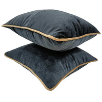 Charcoal Gray Pillow Covers (16×16, Set of 2)