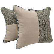 Beige and Geometric Patterned Pillow Covers (16×16, Set of 2) | ZIPCushions