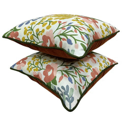 Floral Print Pillow Covers (16×16, Set of 2) - Hover Image