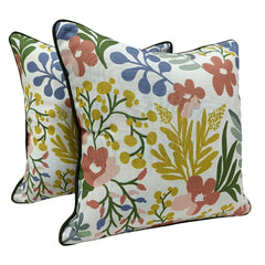 Floral Print Pillow Covers (16×16, Set of 2)