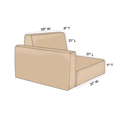 OW Lee Creighton Replacement Corner Lounge Chair Cushions (Seat and Back)