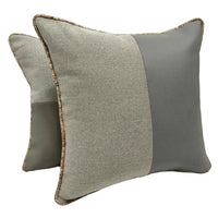 Gray Dual-Tone Elegant Pillow Covers (16x16, Set of 2) |  ZIPCushions