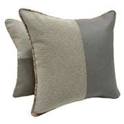 Gray Dual-Tone Elegant Pillow Covers (16x16, Set of 2) | ZIPCushions