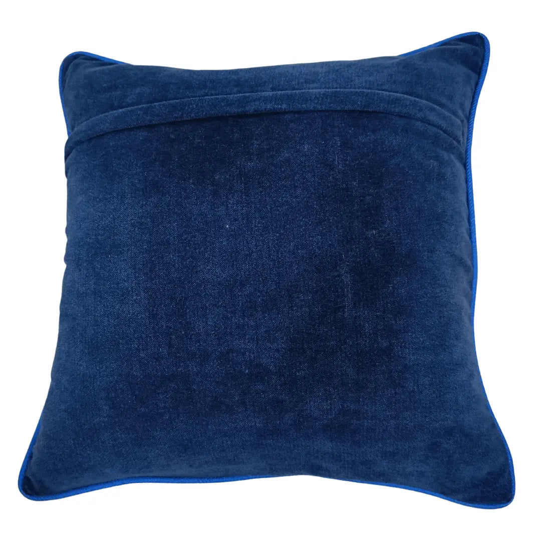 Blue Two-Tone Velvet Pillow Covers (16x16, Set of 2) |  ZIPCushions