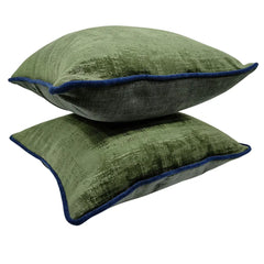 Green Textured Pillow Covers (16×16, Set of 2) - Hover Image