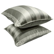Gray striped pillow covers (16×16, Set of 2) | ZIPCushions