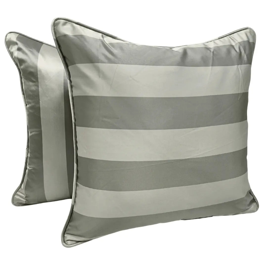Gray striped pillow covers (16×16, Set of 2) | ZIPCushions