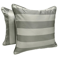 Gray striped pillow covers (16×16, Set of 2)