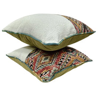 Multicolor patterned pillow covers (16×16, Set of 2)