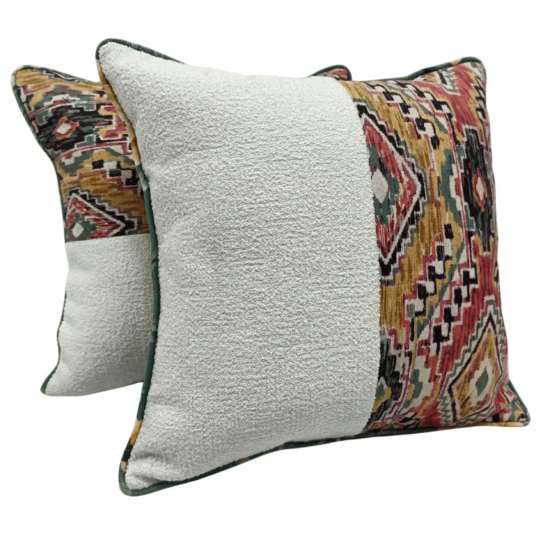Multicolor patterned pillow covers (16×16, Set of 2) | ZIPCushions