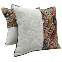 Multicolor patterned pillow covers (16×16, Set of 2)