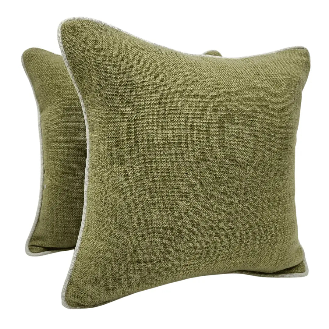 Olive green pillow covers (16×16, Set of 2) | ZIPCushions