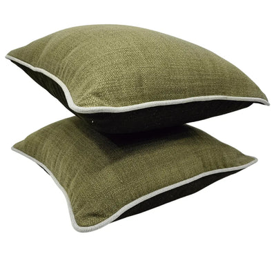 Olive green pillow covers (16×16, Set of 2) - Alternate image
